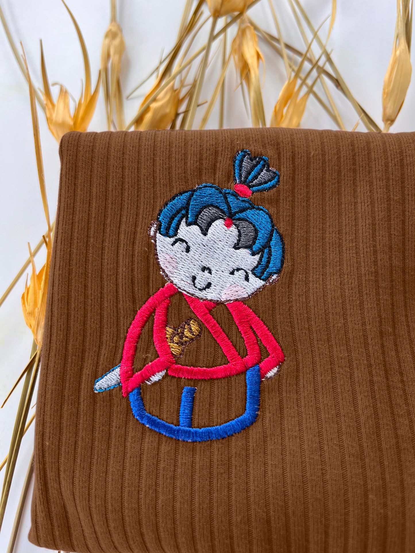 Brown / Blue Bun Onesie