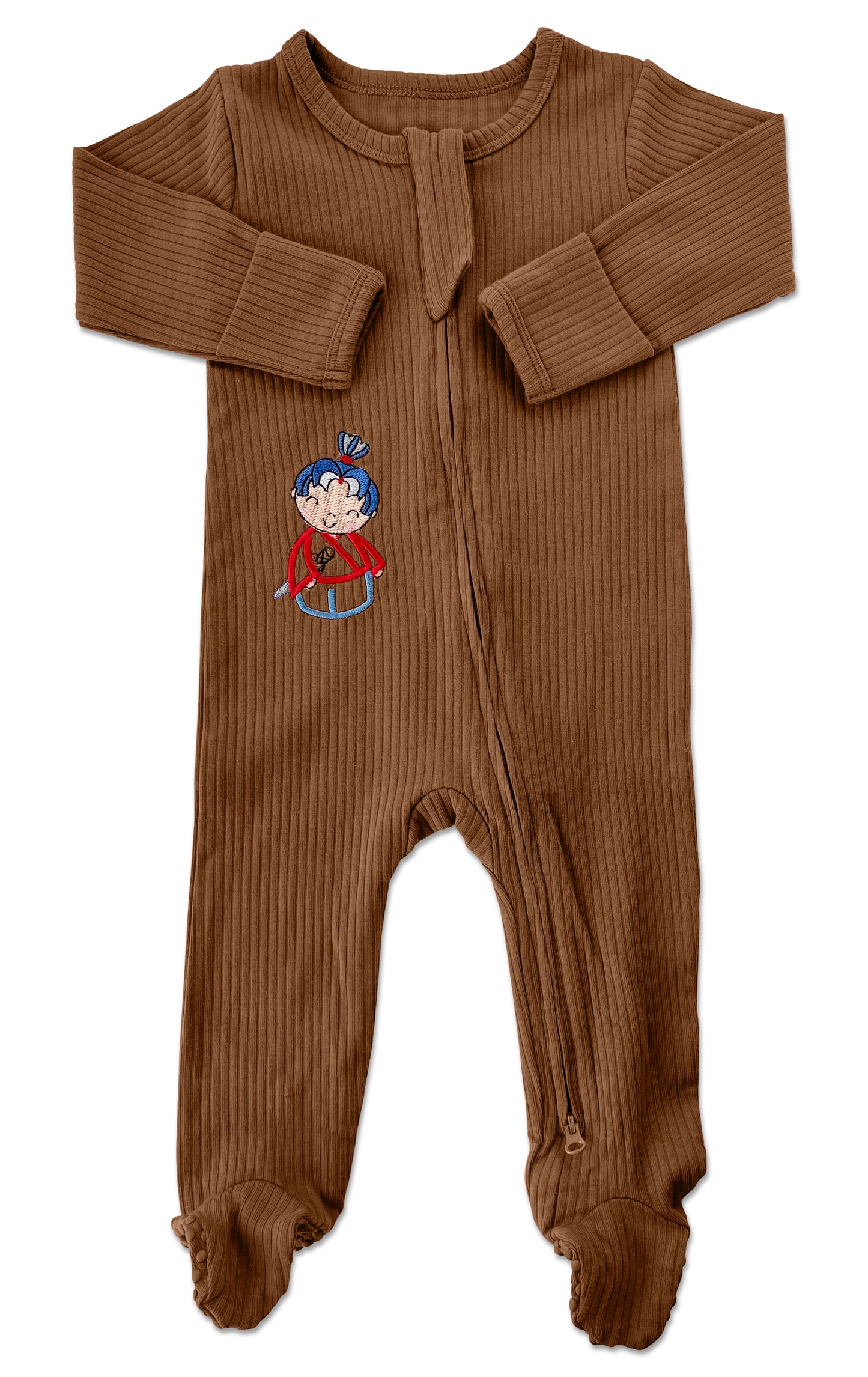Brown Long Sleeve Romper