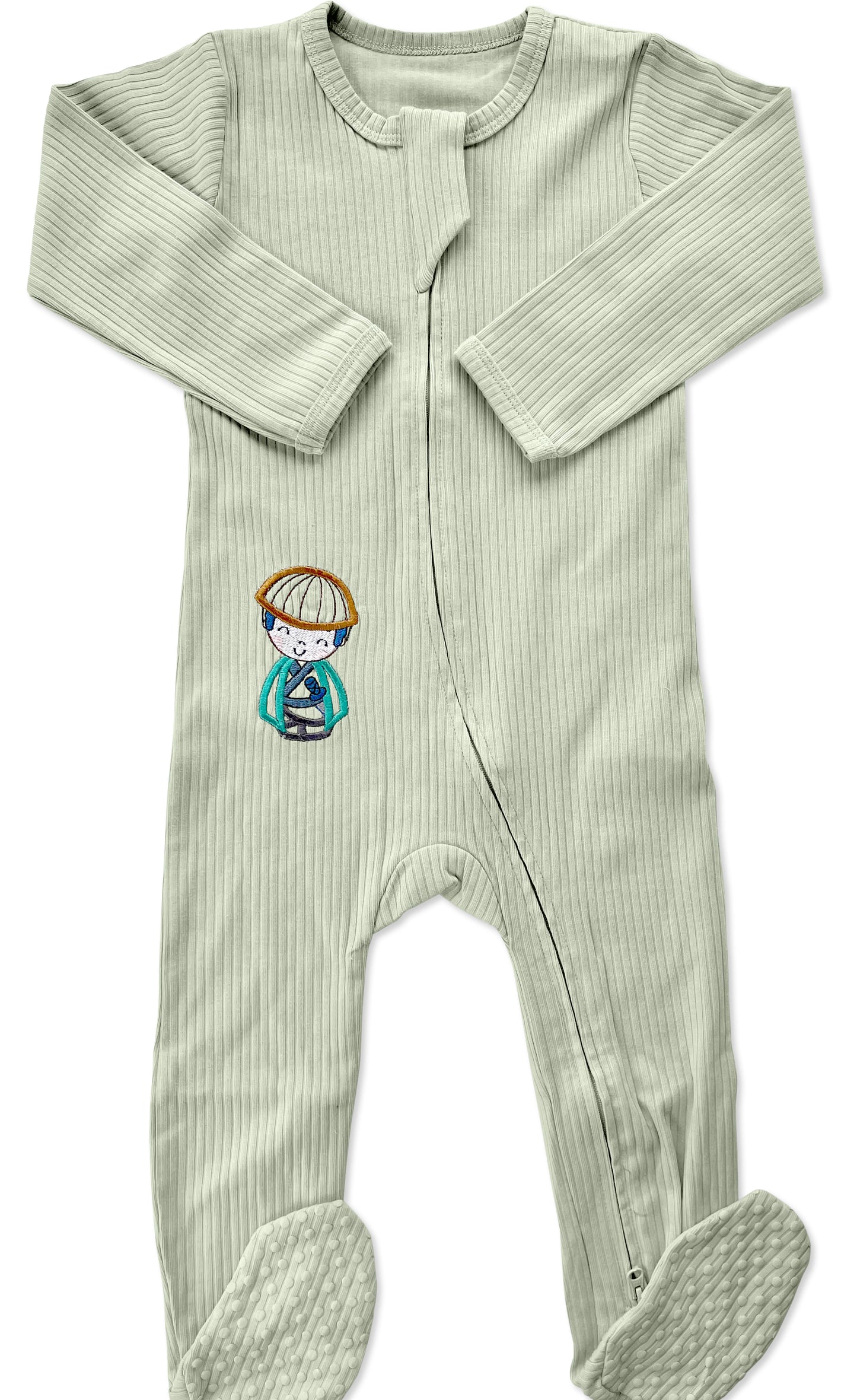 Green Long Sleeve Romper
