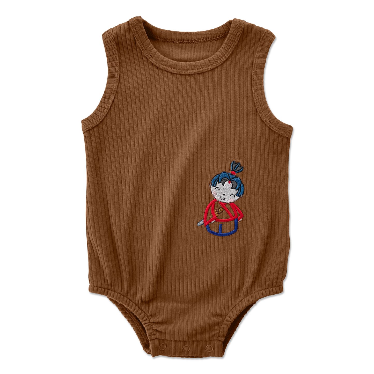Brown / Blue Bun Onesie