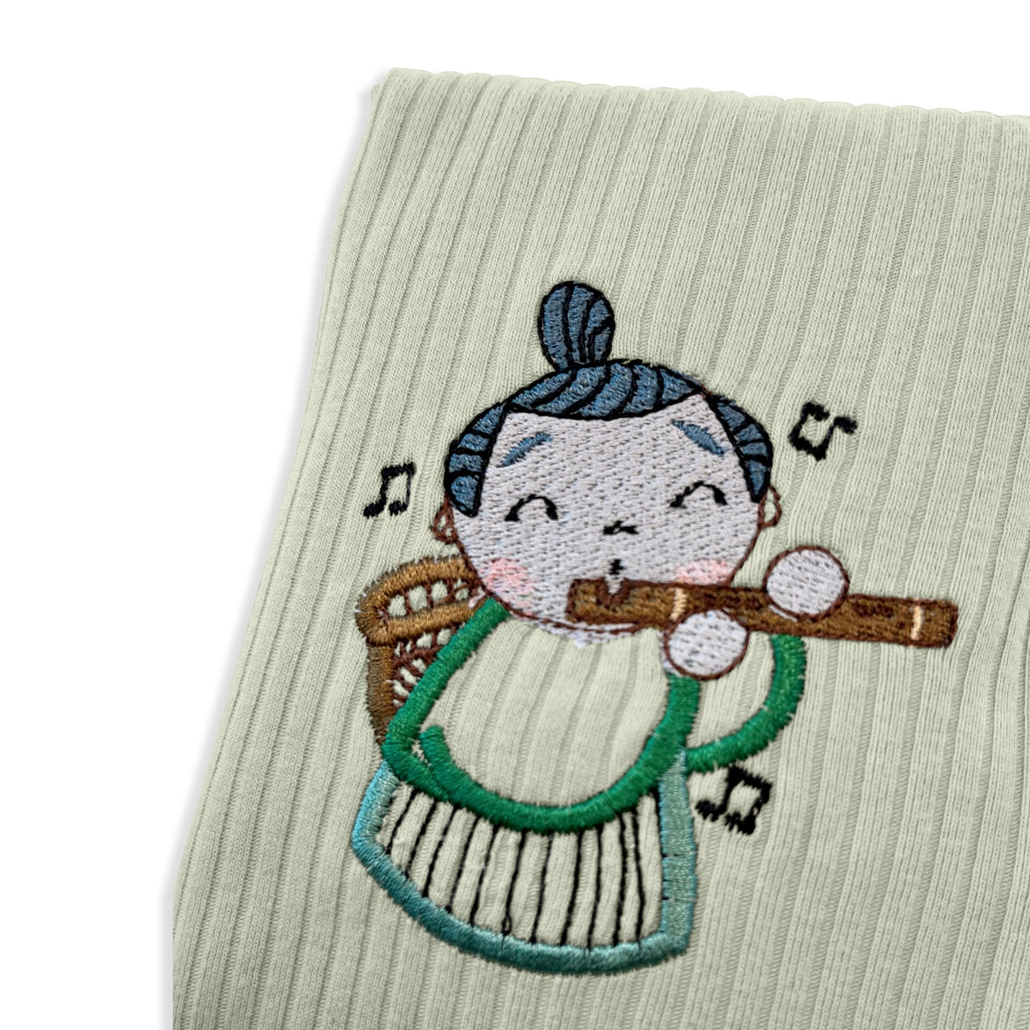 Green Flute Player Onesie