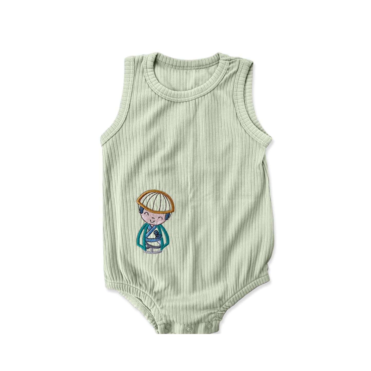 Green Helmet Onesie 2-Piece Set