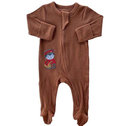 Brown Mail Carrier Romper