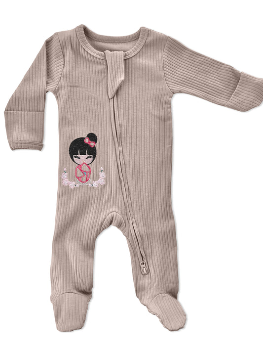 Mauve Long Sleeve Romper