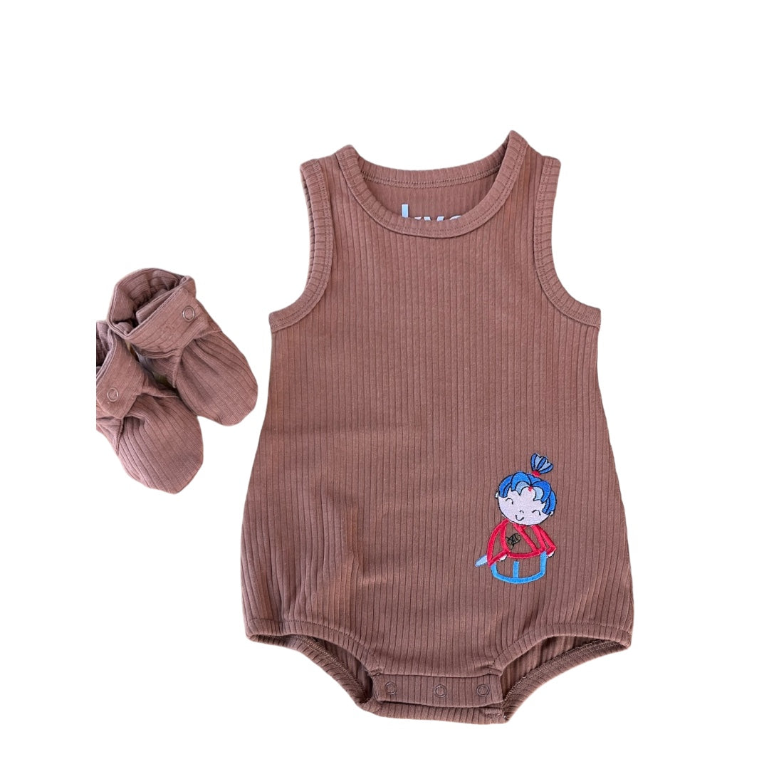 Brown Onesie 2-Piece Set