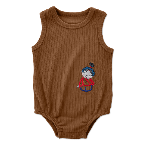 Brown / Blue Bun Onesie