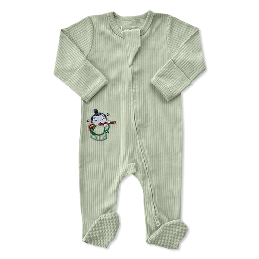 Green Flute Player Romper